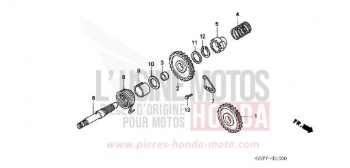 KICK STARTER SPINDLE CR85R6 de 2006